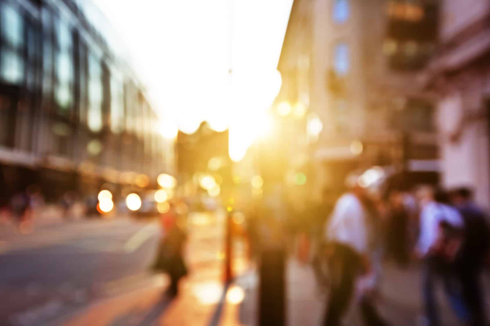 image showing people walking in the city - philadelphia