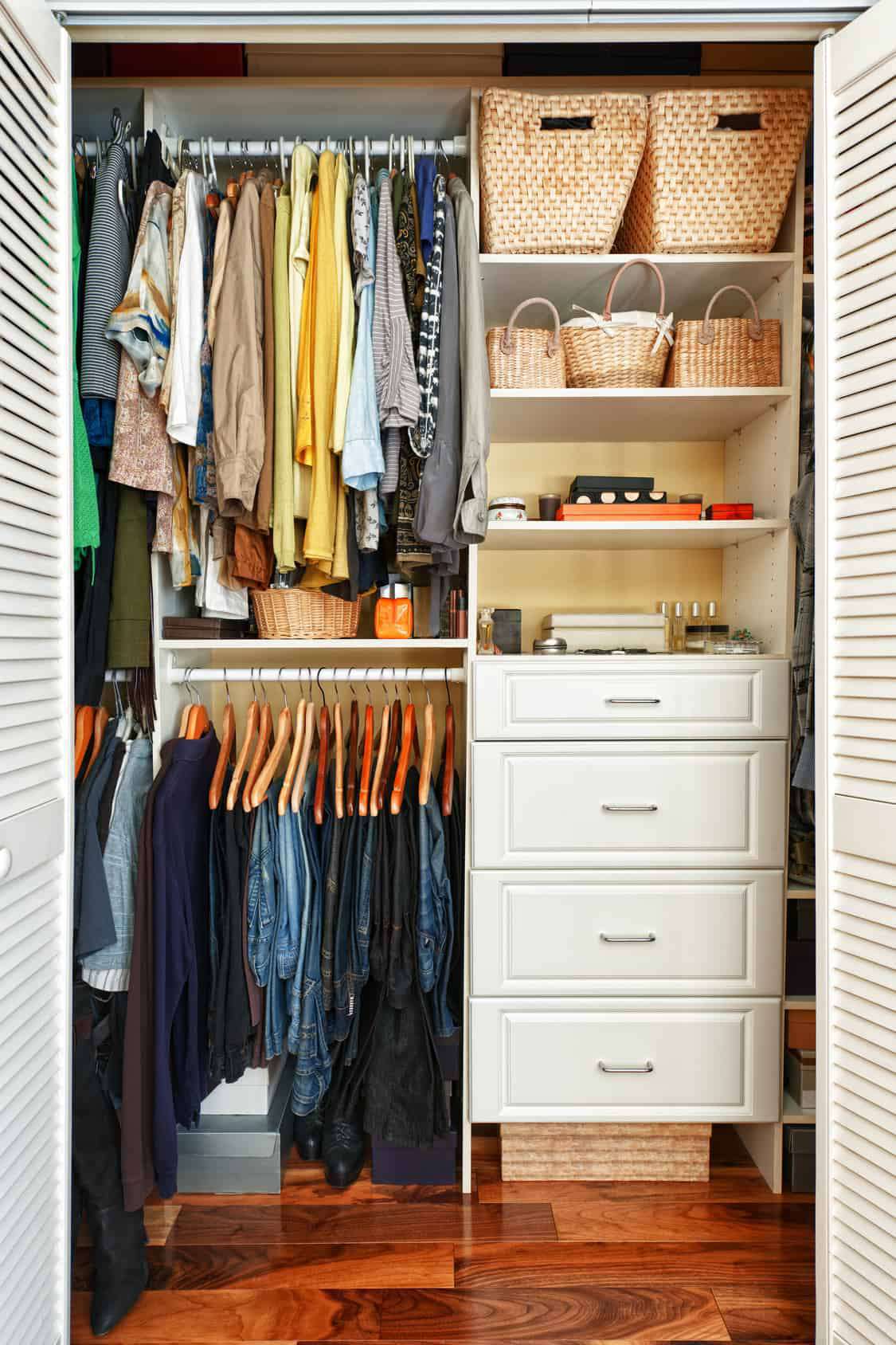 closet inside apartment showing storage