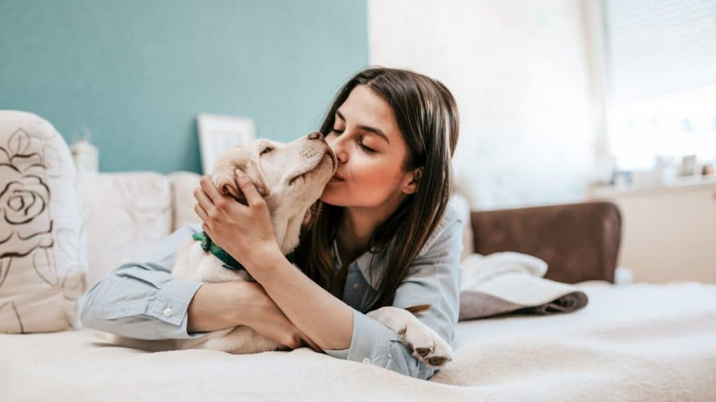 Qué preguntas hacer en una muestra de apartamentos | Mujer con perro mascota | www.phillyaptrentals.com