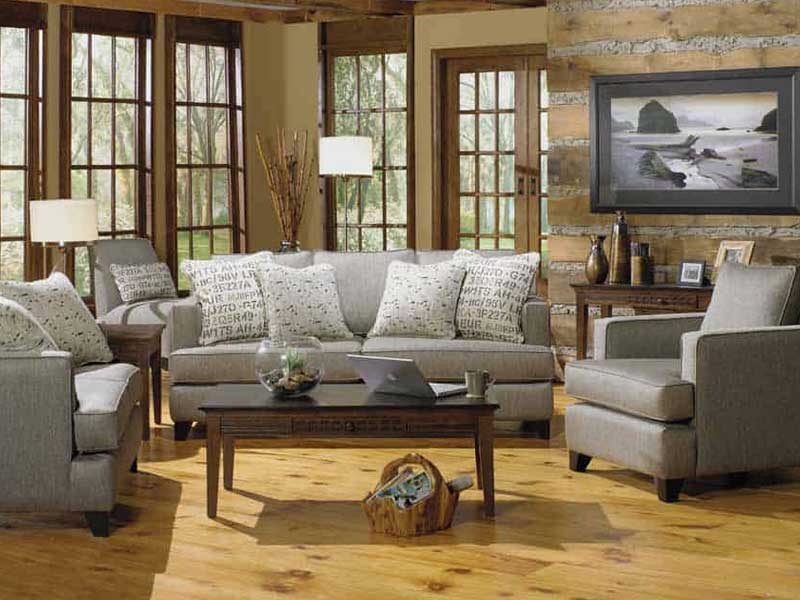 River Loft living room furniture set including couches, chairs, and coffee table