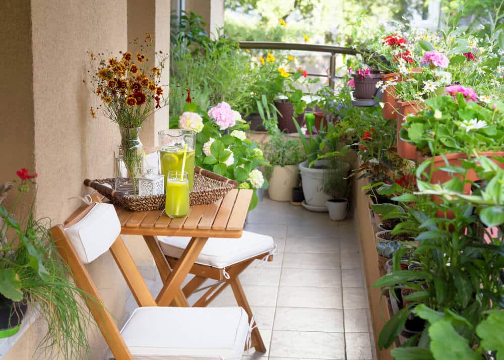 Versier balkon met planten en bloemen | www.phillyaptrentals.com