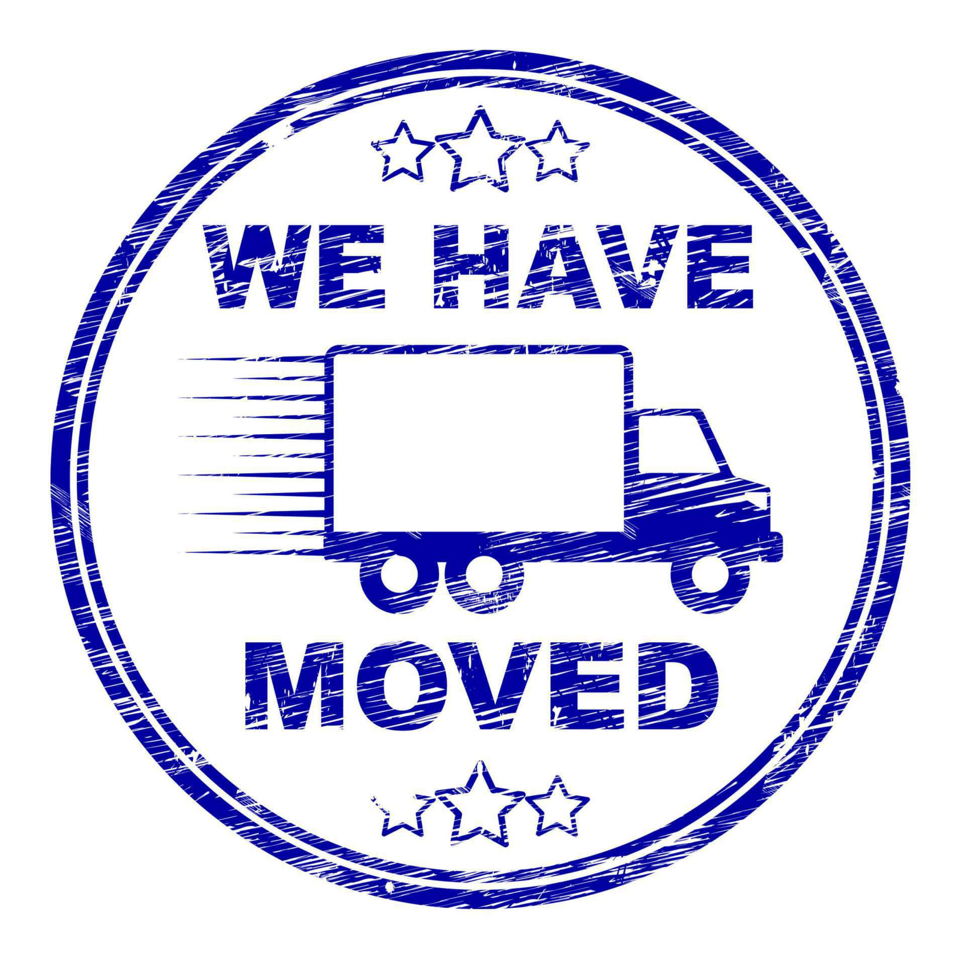 moving icon symbolizing change of address when moving