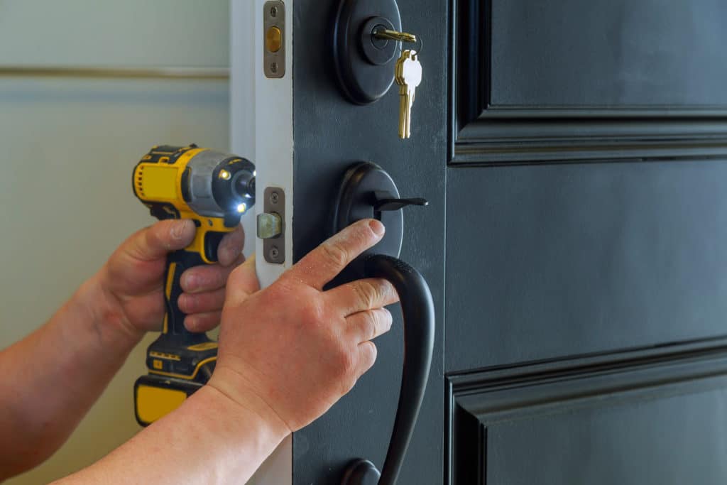 deadbolt on door