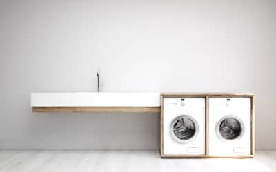 아파트 건물에 몇 개의 세탁기와 건조기가 있습니까?
