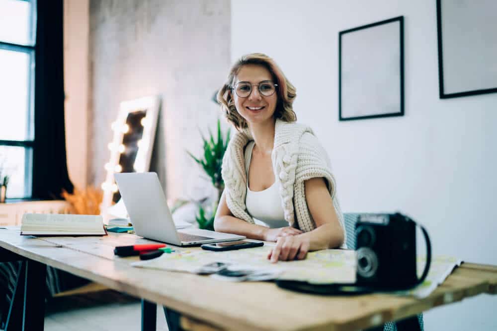 Apartment Interior Designer at Desk | www.phillyaptrentals.com