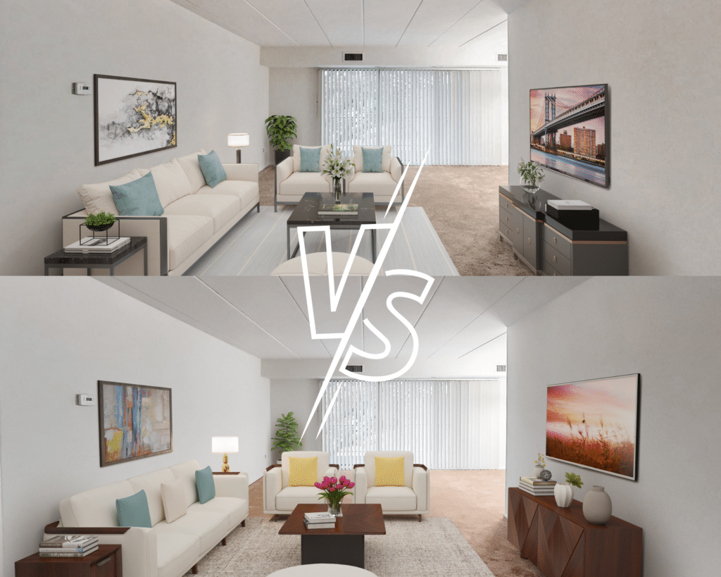 muebles modernos vs contemporaneos