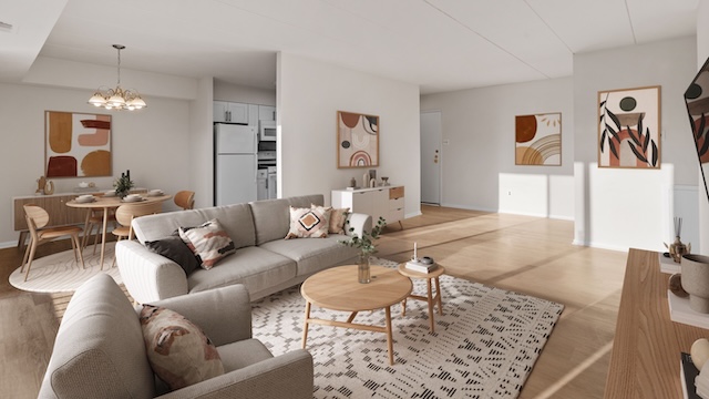 Interior living room of Imperial Manor III Apartments