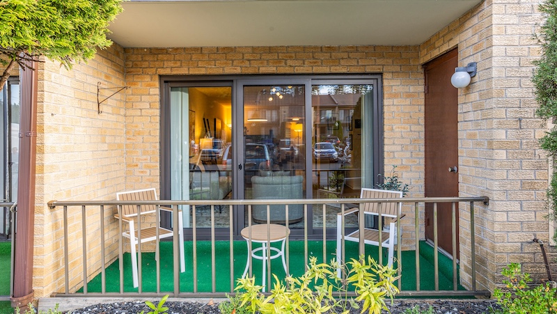 Private balcony showing the view overlooking the property grounds